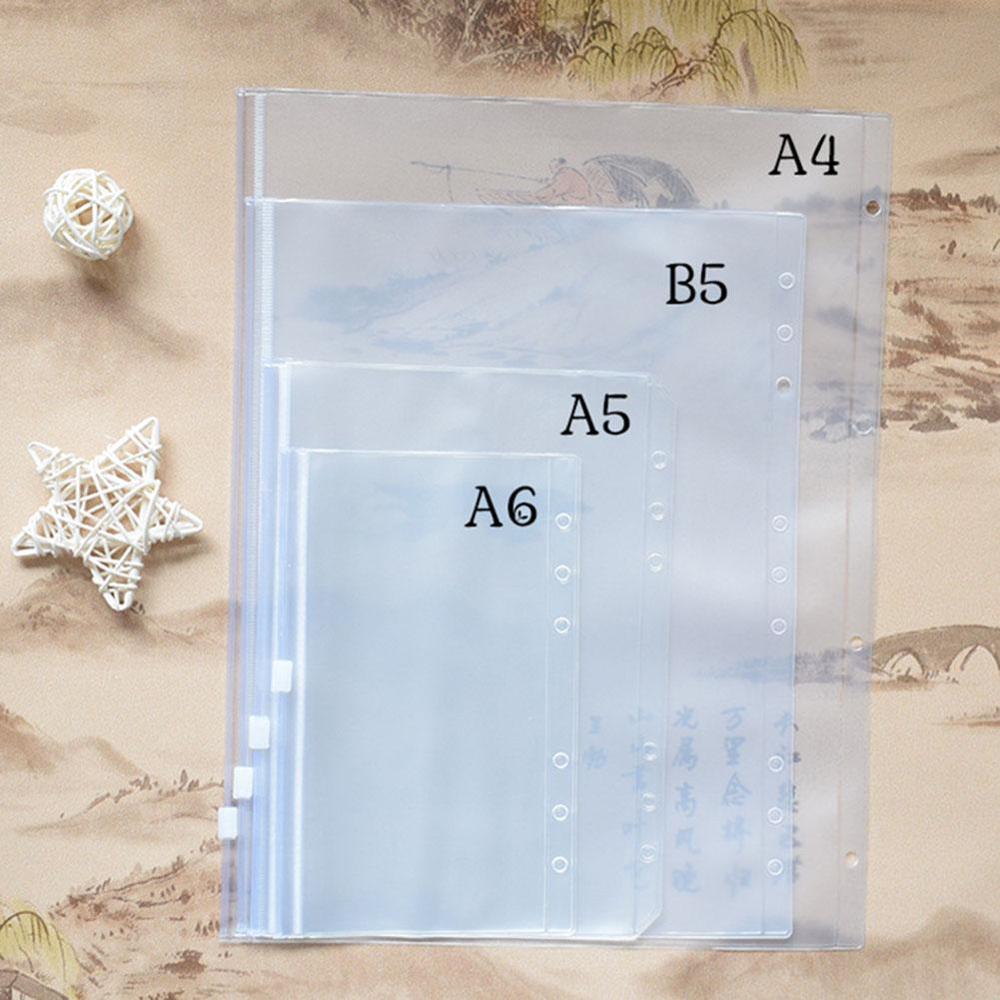 Carpeta de archivos de PVC transparente, suministros escolares de oficina, A4/A5/A6/A7, carpeta de anillas para cuaderno, 1 ud.