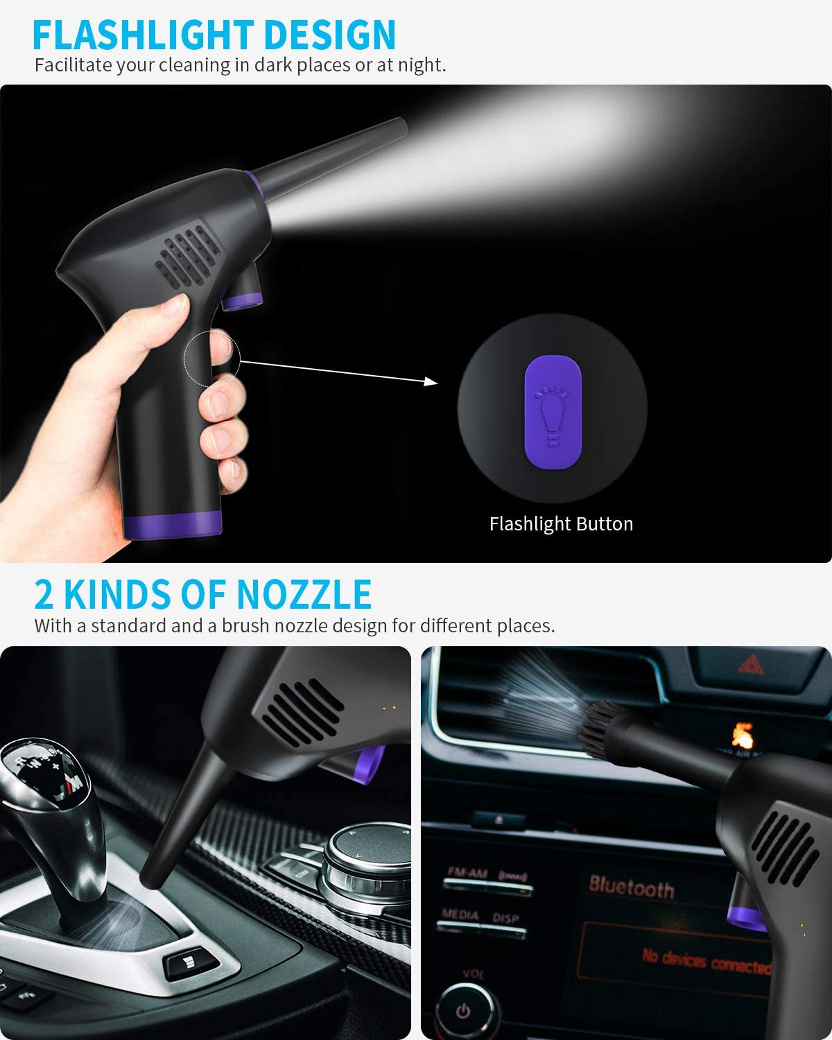 Cordless Air Duster Rechargeable Keyboard Cleaner Blower Hand-held Charging Dust Blower Tablet Laptop Computer Accessories