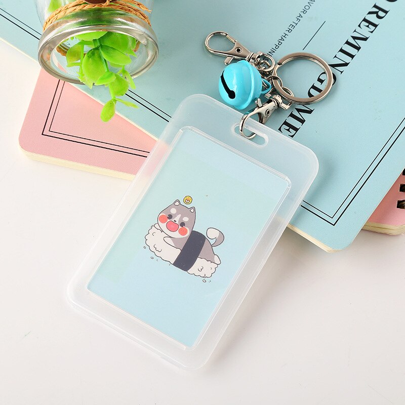 Bank Credit Card Holder Card Cover Cartoon Cute Student Bus ID Card Cover Bag Women Men Keychain Card Case Kids: 18