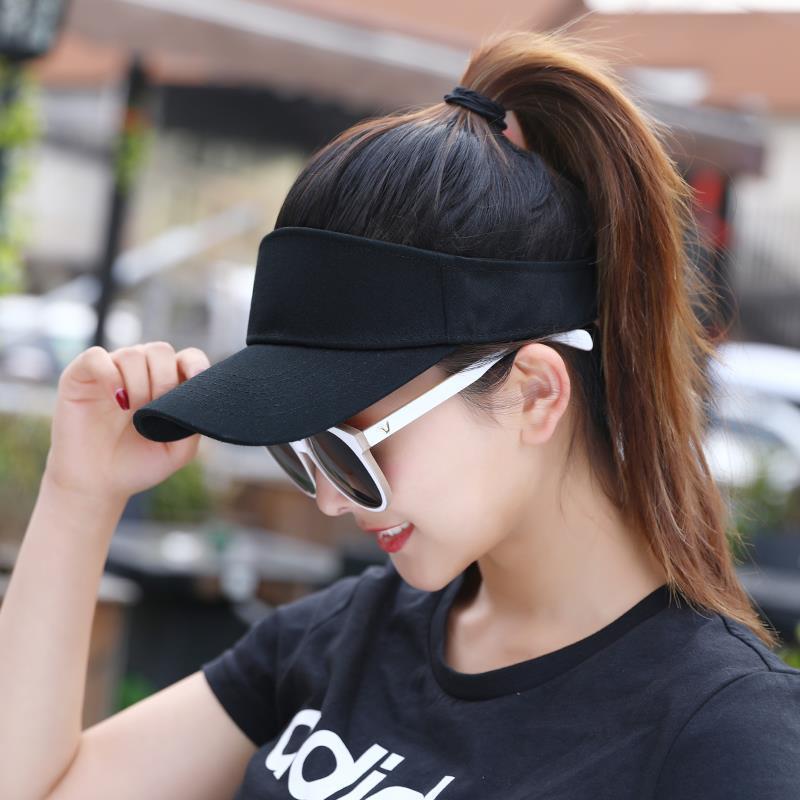 Sombrero para el sol, gorra de béisbol para mujer, gorras blancas de verano a prueba de sol, viseras superiores vacías, gorra de Golf para tenis y deportes al aire libre en la playa