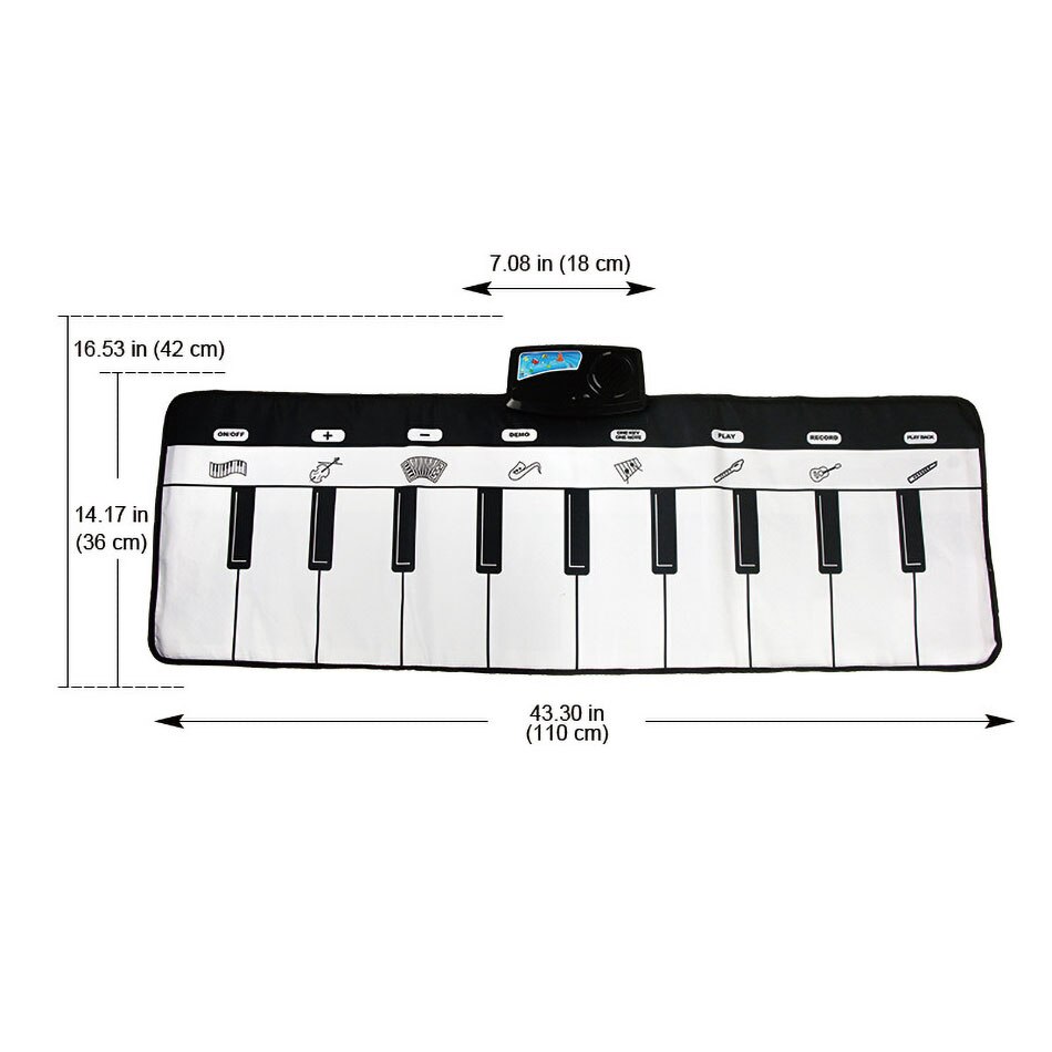 Alfombra de juego de Piano para bebé, Juguete Musical educativo grande para niños, superficie de actividades, desarrollo de suelo, alfombras para gatear para recién nacidos: Musical Mat 05