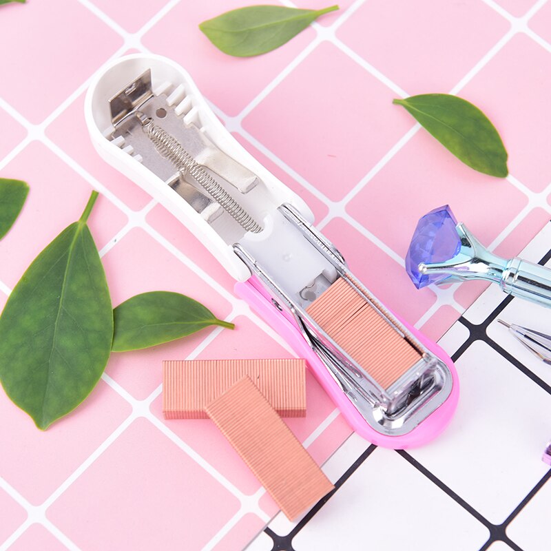 1000 Stks/partij Rose Home School Stationair 24/6 Metalen Nietmachine Voor Nietmachines Office Supply Gold Nietjes