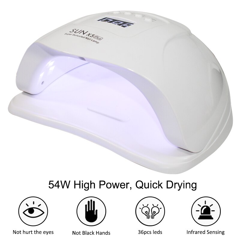 SUN X7/5 Plus lámpara LED 42/36/12 LEDs secador UV para secado de uñas de Gel polish10S/30S/60S/99S herramientas de manicura con sensor automático