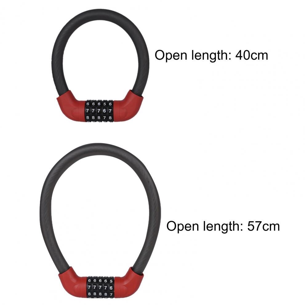 Security Bike Lock Rust-proof Corrosion Resistant Digital Bike Lock Anti-saw Combination 4 Number Code Bike Lock for Road Bike