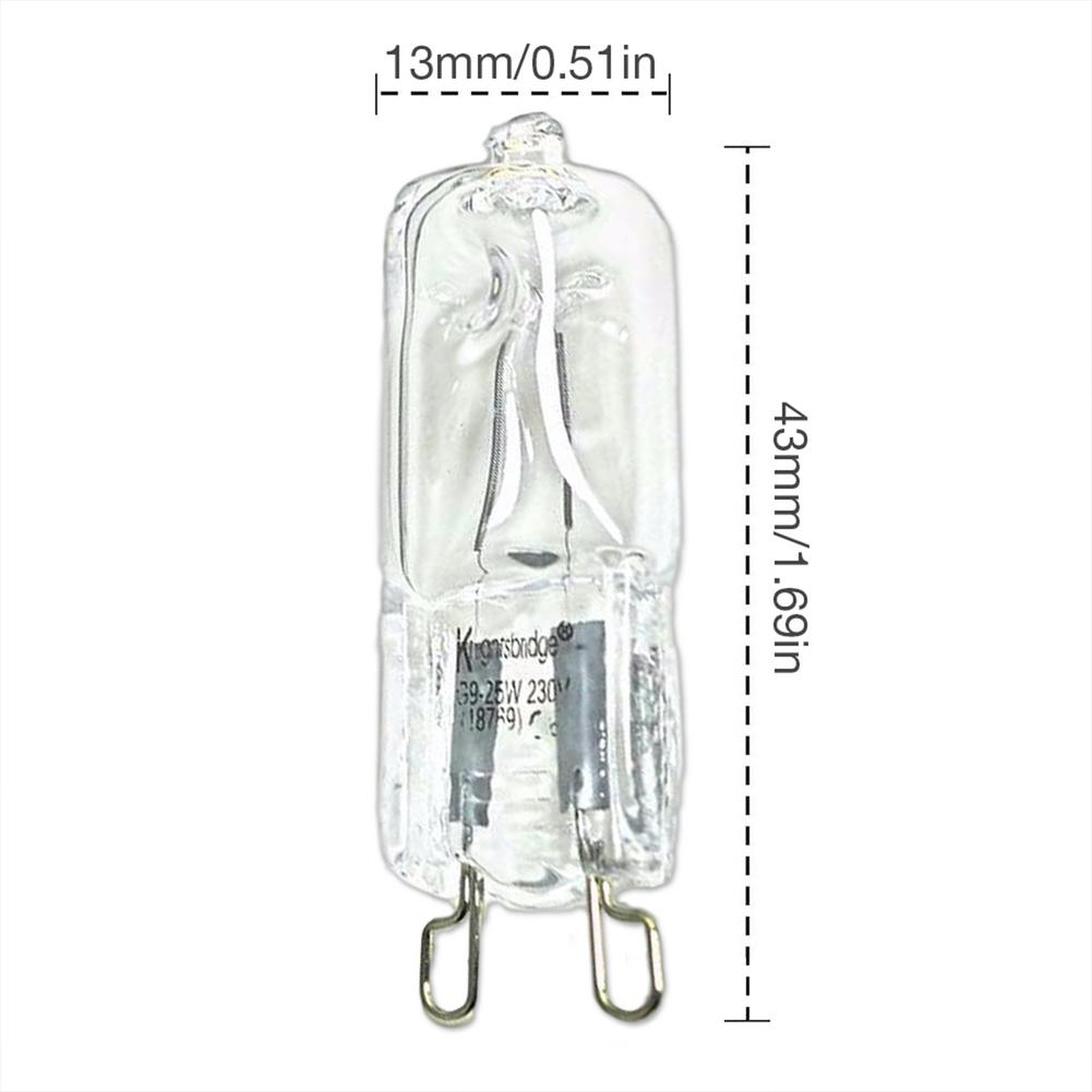 1/2 st  g9 ugnslampa hög temperaturbeständig hållbar halogen ugnslampa 500 ℃ ånglåda ankare lampa ugnsbelysning 40w