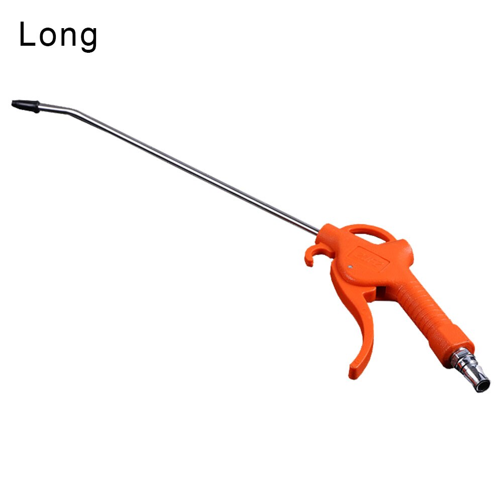 Orange Plastic Air Blower Pneumatic Dust Blowing Removal Powerful Air Compressor Air Pump Equipment Cleaning Tool with Connector: Long
