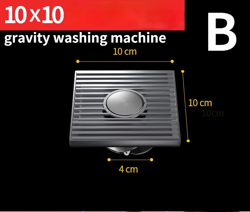 304 Stainless steel rectangular floor drain grate shower grill drain floor waste grate: B