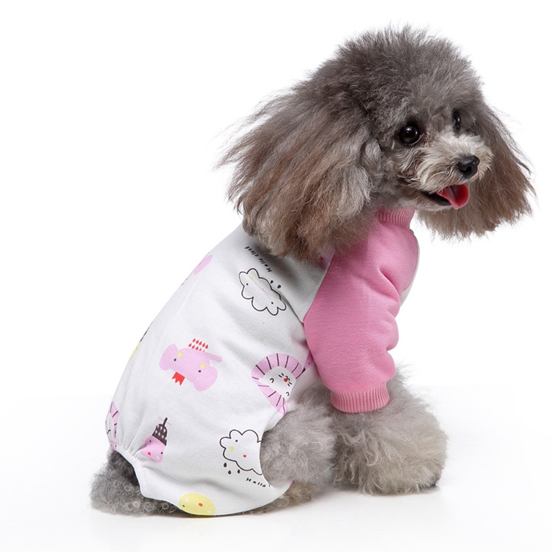 Pyjama imprimé mignon pour petits chiens, vêtements pour chats, combinaison pour chiots, manteau pour chiens, chihuahua, poméranien