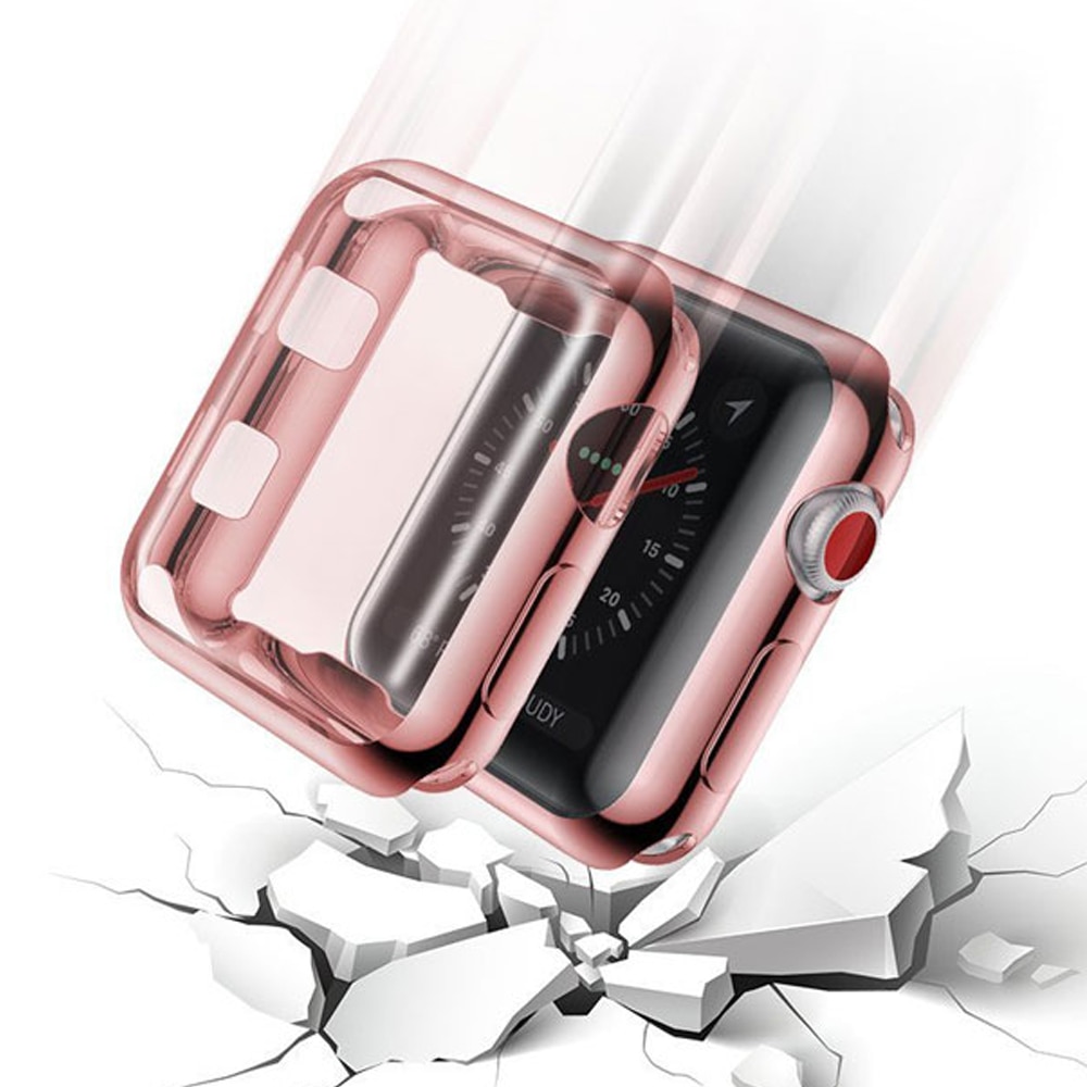Cover Case Voor apple watch band 44mm/40mm apple watch 5 4 3 band 42mm/38mm iwatch screen protector siliconen beschermende bumper