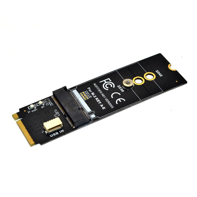 Adaptador Wifi M.2, llave M.2 M A ranura para llave A + E, tarjeta de red Wifi Bluetooth NGFF NVMe PCI express, Puerto SSD A ranura para llave E, adaptador Wifi