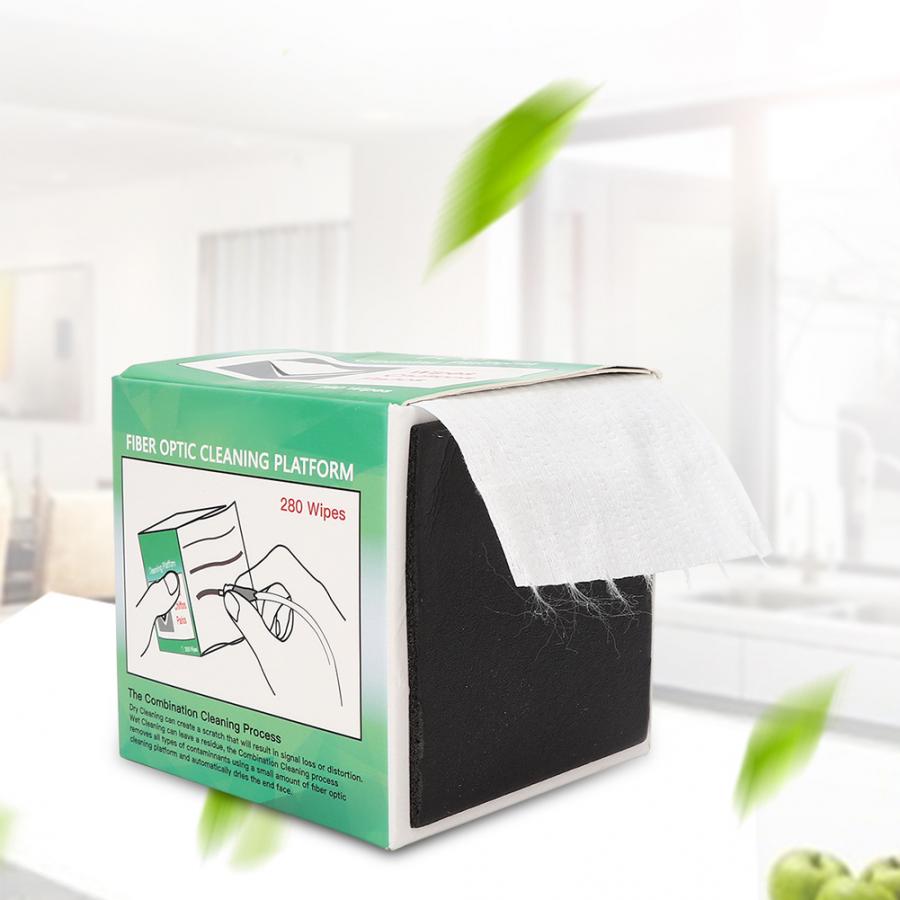 Cleaning Paper 280Pcs/Box Single Layer Fiber Wiper with Clear Breakpoints in One Box for Various Connectors Cleaning