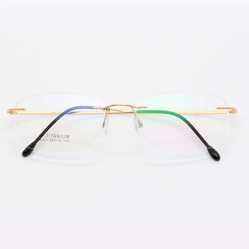 Bclear Ultra Light Pure Titanium Unisex Randloze Optische Frame Geheugen Thress Stuk Randloze Bril Mannen Vrouwen 9001