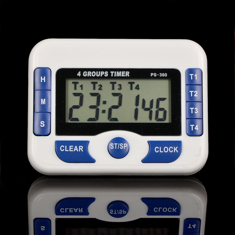 Magnetisk digitalt ur sæt 4 grupper kanal alarm timer digital nedtælling 99 timer 59 min elektronisk nedtælling stopur timere
