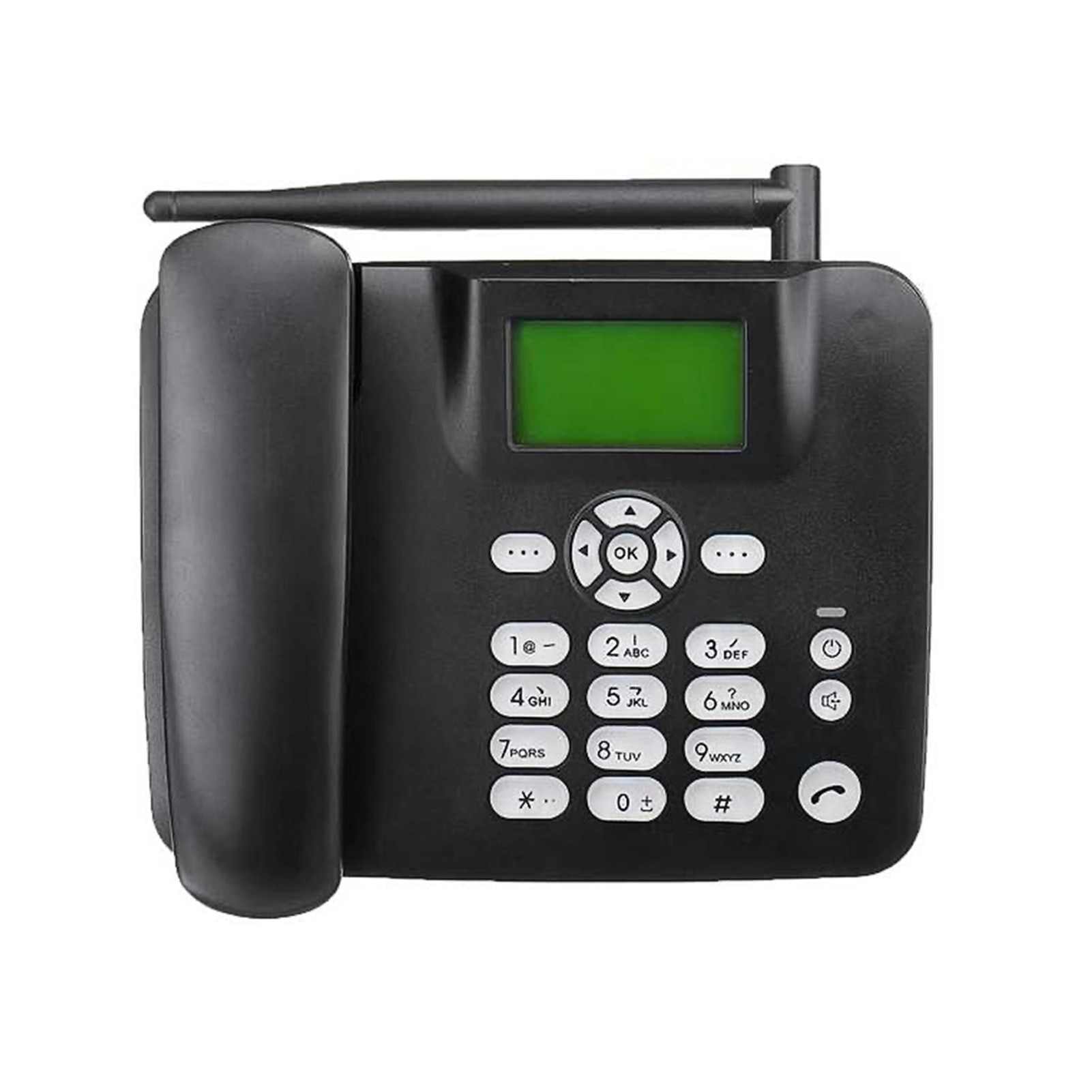 Fast trådlös telefon 4g stationär telefon simkort trådlös telefon med antenn radio väckarklocka sms funktion för callcenter
