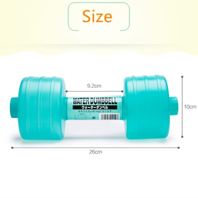 Mancuernas de agua para culturismo, pesas para adelgazar, equipo de gimnasio para Fitness, Yoga, Crossfit, entrenamiento, botella de plástico para ejercicio: Negro