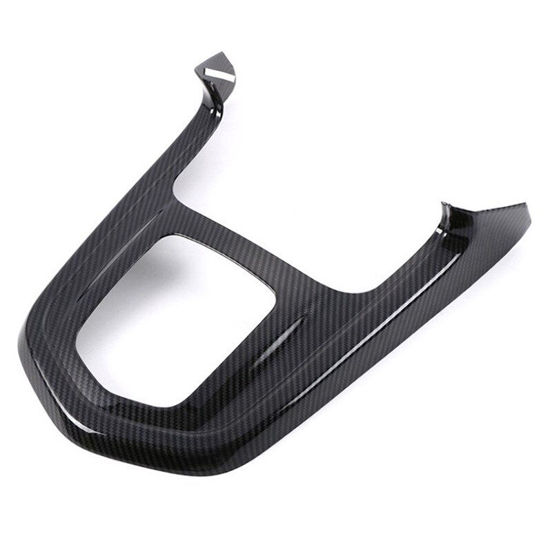 Kulfiber til nissan navara  np300 bil gearskift ramme panel dekoration cover trim klistermærke tilbehør