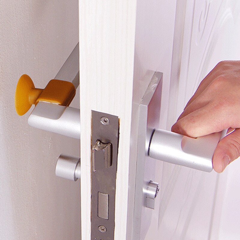 bloc de poignée de porte Anti-choc en caoutchouc, 1 pièce, protection murale Anti-Accident