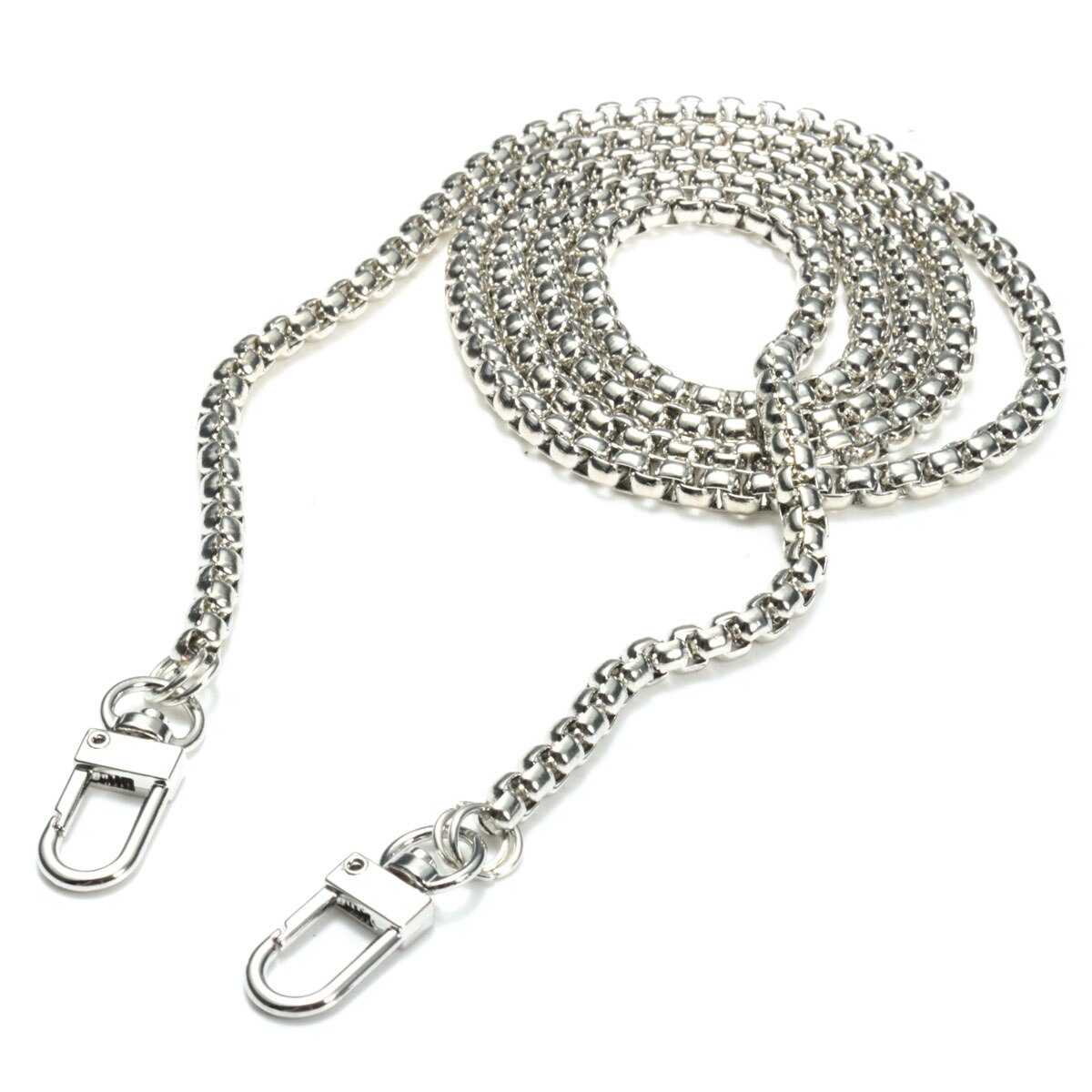 120 Cm X 6 Mm Rvs Purse Chain Strap Handvat Schouder Crossbody Handtas Tas Metalen Vervanging 3 kleur: Silver