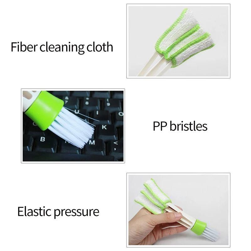 1 Uds. Cepillo de ventilación de aire acondicionado de coche, cepillo limpiador de rejilla de microfibra para coche, accesorios para automóvil, cepillo para polvo para panel de instrumentos