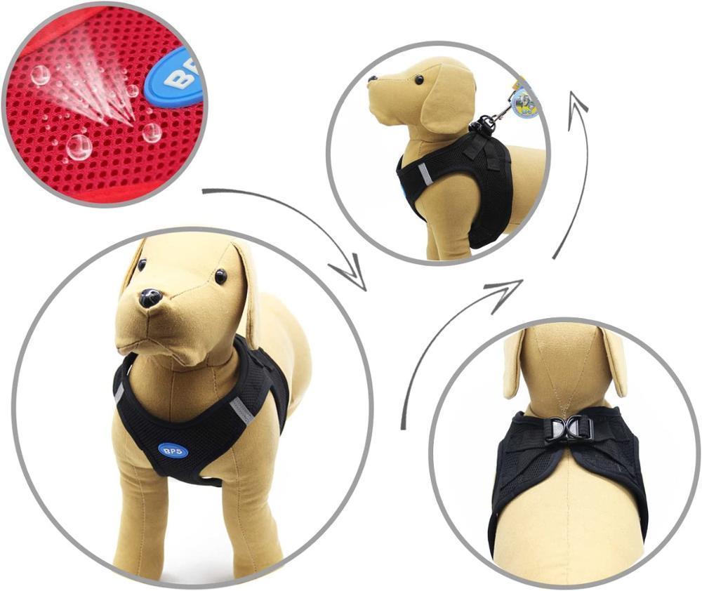 BPS Arnés para Perros Mascotas M-XL Callar para Perros Mascotas 3 Tamaños para Elegir para Perro pequeño Mediano y Grande
