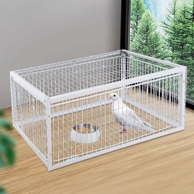 Somente entrada de gaiola de pássaros humana com armadilha automática, sem saída, com base