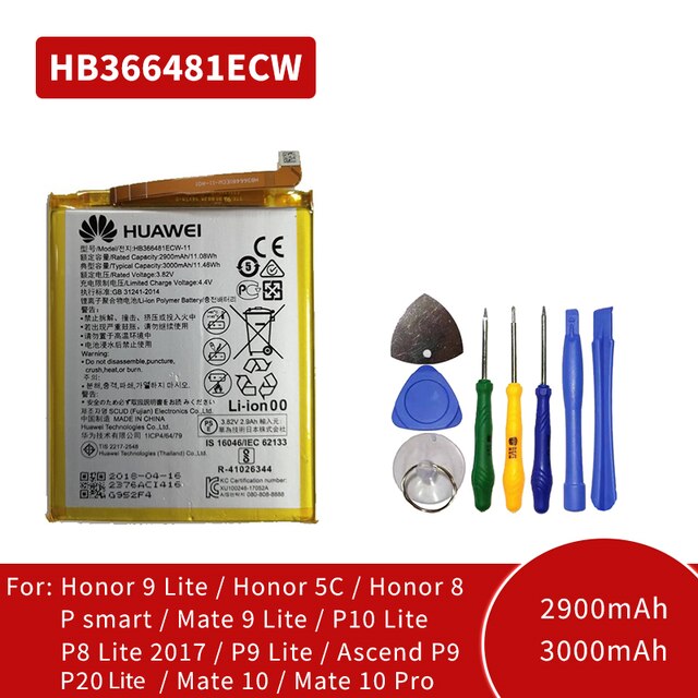 Battery removal for huawei  p8 p9 p10 p20 p30 pro plus, mate 9/10/20 lite 201 nova 2/3/4, honor 5c / 6x / 7x / 8x / 9/10 v10 y7: Hb366481 ecw