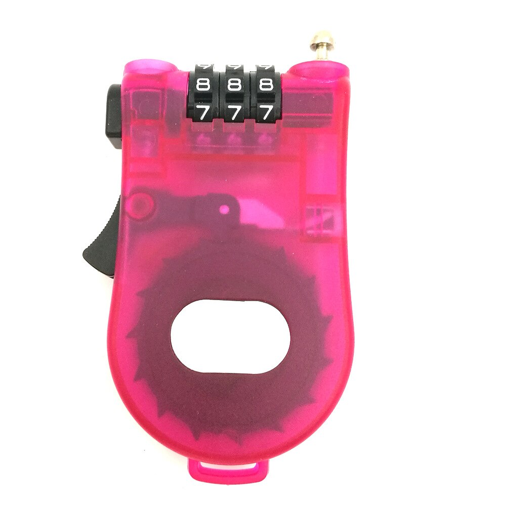 TANDT bicycle Pad lock password Bicycle Parts Mini Extendable Wire Anti Theft MTB Security Code Cable Lock ski combination: red