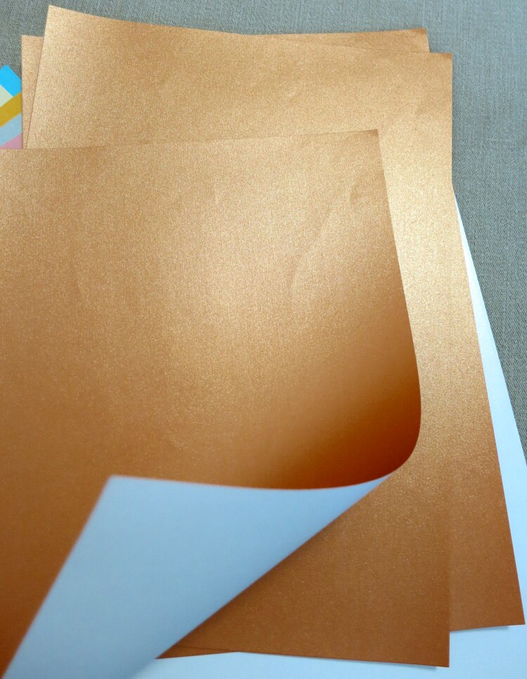 A4 120g Single sided Pearl Color Paper Print Paper Handicraft Paper: 120g Copper