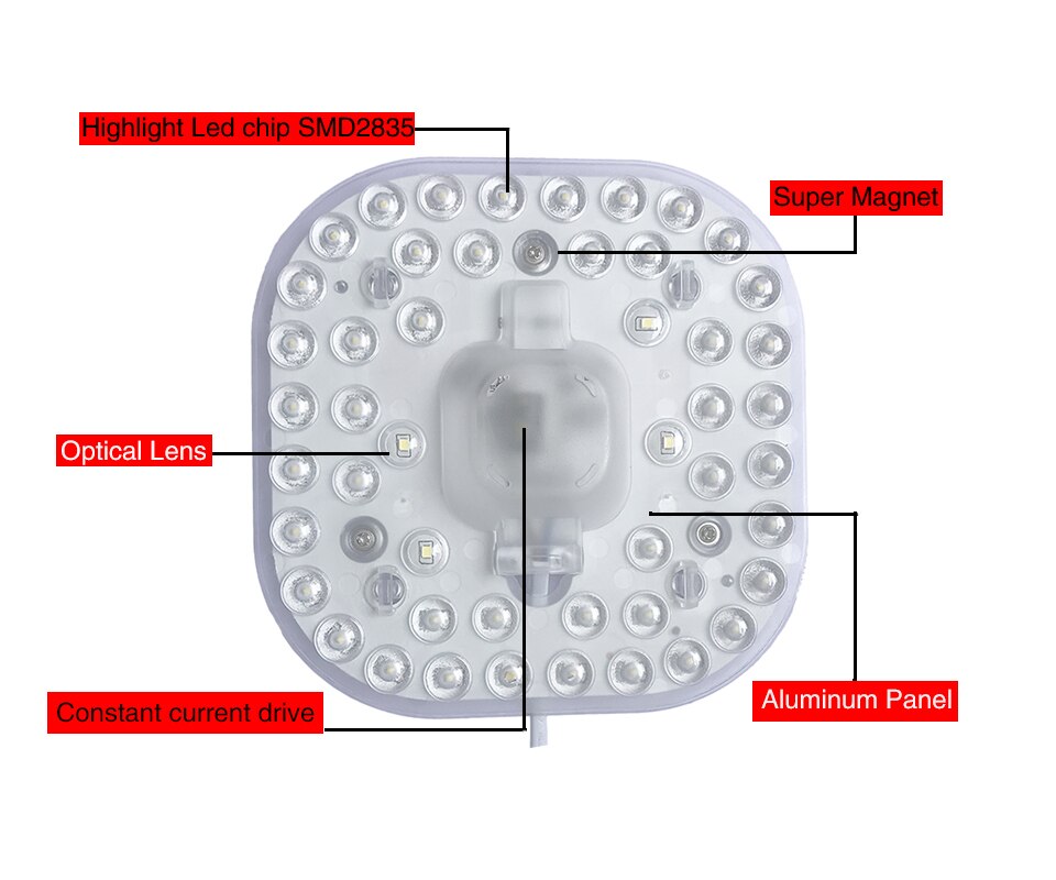 LED Ceiling Lamps Module AC/DC 12V 24V 36V 50V 24W LED Light Replace Ceiling Lamp Lighting Source for Living room Bedroom