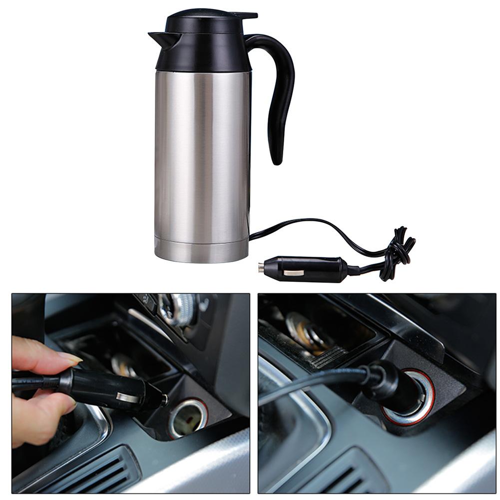 Car Electric Kettle Temperature Control Stainless Steel Tea Kettle BPA-Free Water Boiler Cordless With LED Indicator