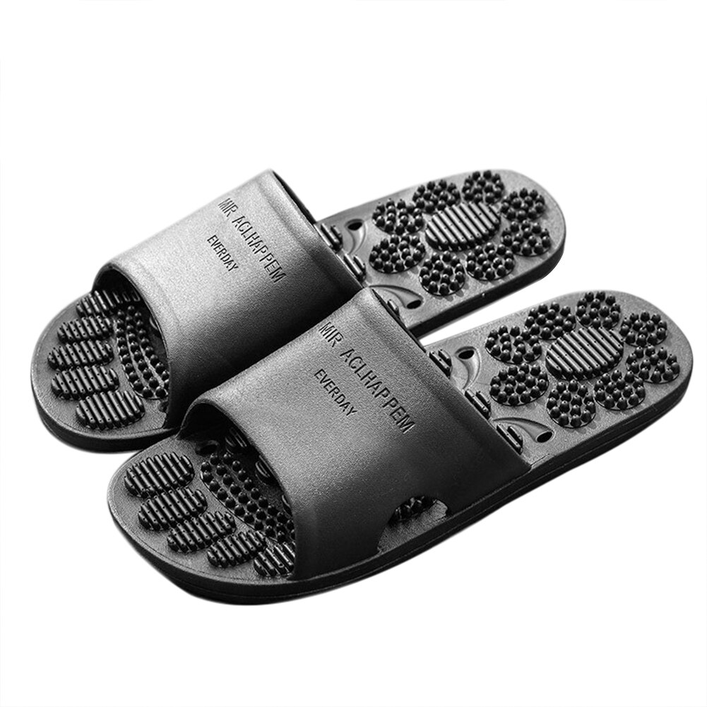 Unisex Punt Voet Massage Slippers Thuis Hotel Doucheruimte Antislip Sandalen Gezondheidszorg Voeten Massage: 40 to 41 Black