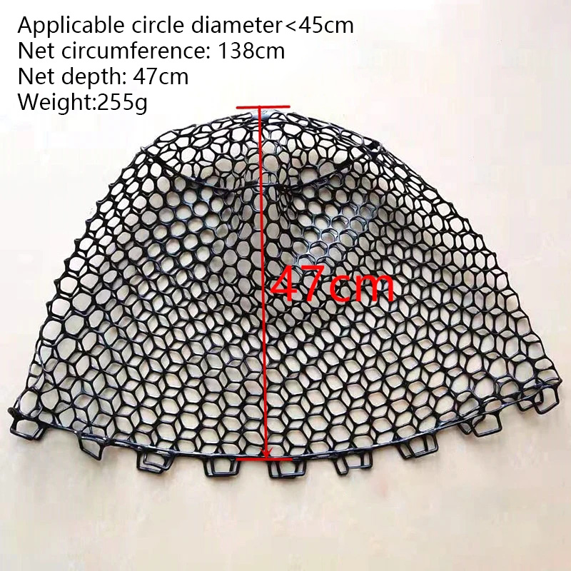 Dip Net Head Depth：32/40/47/55cm Hand Net Replacement PVC Material Fishing Accessories: SKY BLUE