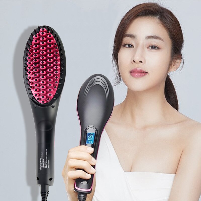 Hair iron Straightener Brush Straight Hair Comb brush Electric Brush Comb Irons Hair Straightener Curler starightening comb