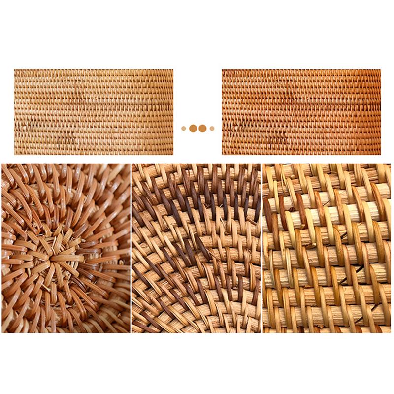 Placemat Pad Onderzetters Keuken Tafel Matten Rotan Caoaster Kom Matten Padding Mat Isolatie Pad Ronde Placemats Hand-Gemaakt