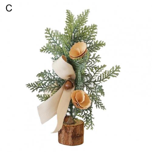 High Potted Christmas Tree Iron Wire Mini Christmas Tree Eye-catching Delicate 25cm Portable Potted Christmas Tree: C