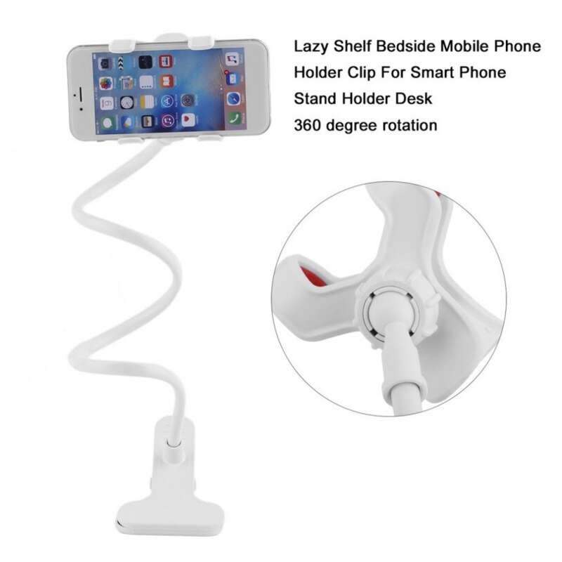 Universal- Telefon Halfter Bett Clip Faule flexibel Schwanenhals Klemme Lange Arme Montieren für iPhone Android Bett Schreibtisch praktisch Halfter