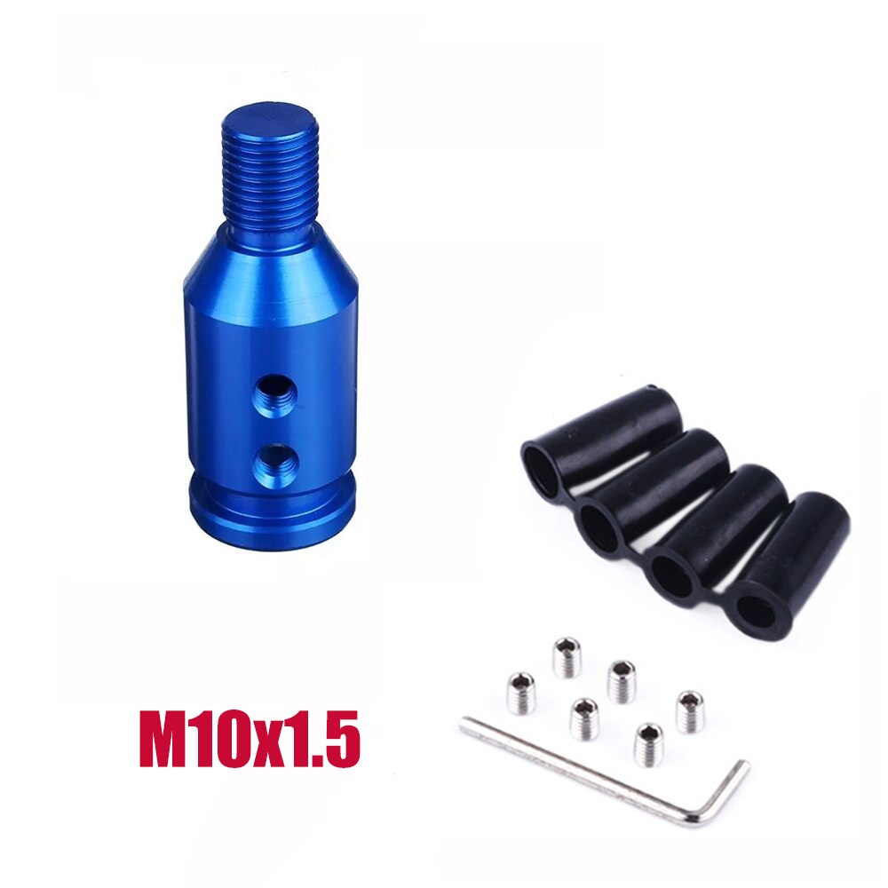 RASTP-JDM Racing Universal Aluminum Shift Knob Adapter Fit for Non Threaded Shifter Auto shifters M12x1.25mm/M10x1.5mm RS-SFN057: blue-M10-1.5