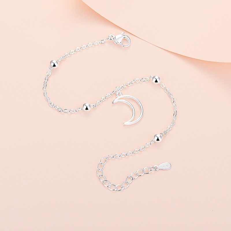 2022 nova lua representada coração pulseira feminina mão corrente personalidade moda jóias s925 prata acessórios