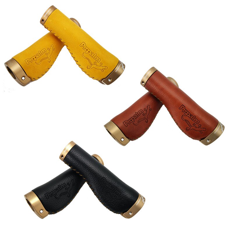 Fiets Grip Vintage Lederen Vlees Bal Vervormd Grip Comfortabele Fiets Accessoires Fiets Mountainbike Lederen Grip