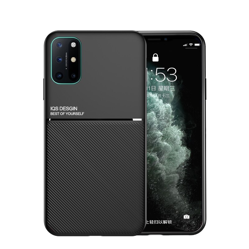 Custodia antiurto per Oneplus 8T custodia in Silicone per One Plus 8 8t supporto supporto magnetico per auto