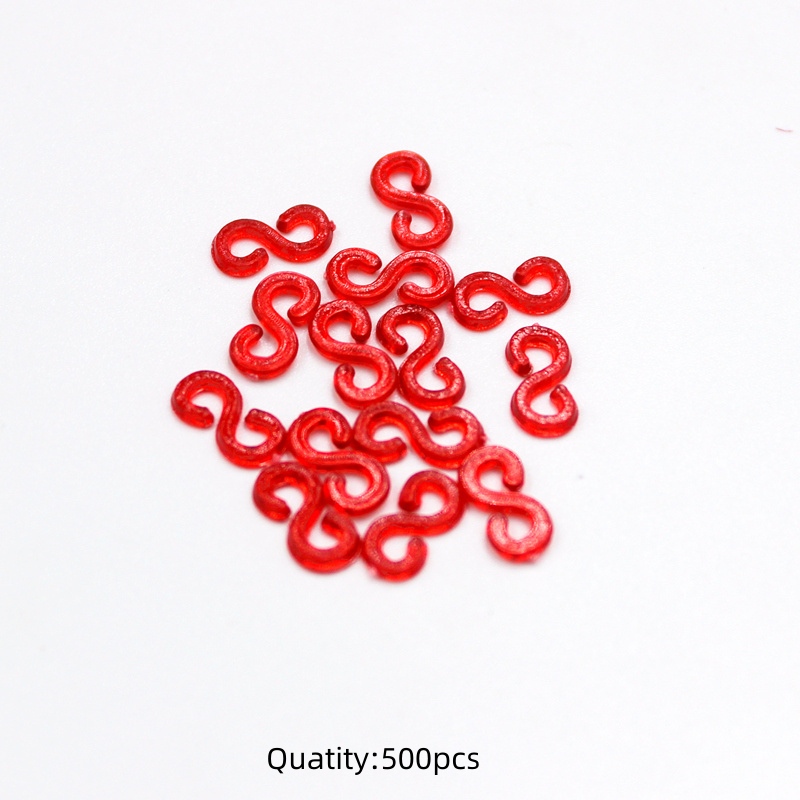 200/500 Stuks S Clip Haak Sluitingen Connectors Rubber Band Kit Set Voor Armbanden Ketting Handgemaakte Craft Sieraden Maken accessoires: Donkergrijs