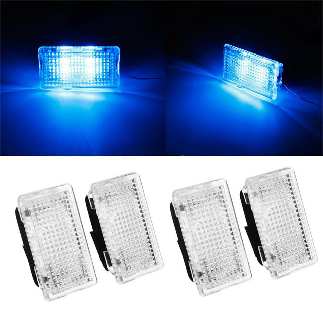 4Pcs Car Upgrade LED Interior Light Bulbs For Tesla Model 3 Model S Model X Easy Plug Replacement Indoor Trunk Light LED Light: 4PCS Blue