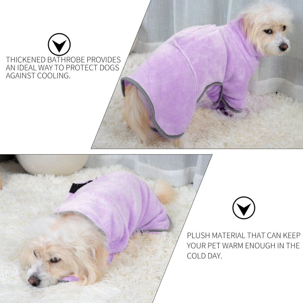 Soft Pet Towel - Super Absorbent Quick Drying Bathrobe for Dogs & Cats