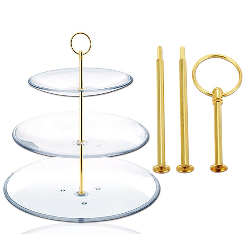 Mini Metalen Staaf 3 Floor Tiered Cake Voor Cake Stand Cake Holder Taarten DFDS889: Default Title