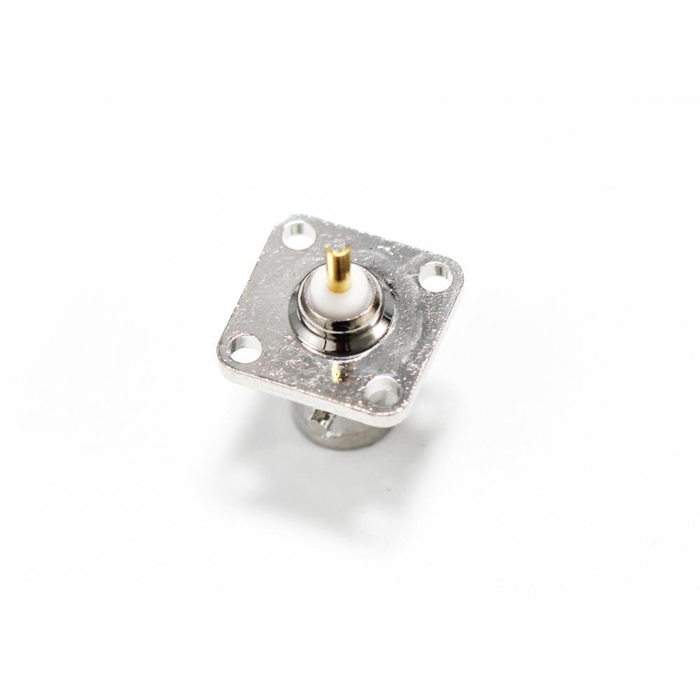 1PC BNC Female Jack RF Coax Connector 4-hole Panel Mount Flange With Solder Cup Straight Terminal