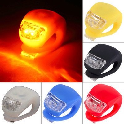 LED Bike Light Silicone Mountain Bike Set Push Cycle Clip Light Bicycle Tail Light Waterproof 3 Mode Full Light Flash Slow Flash