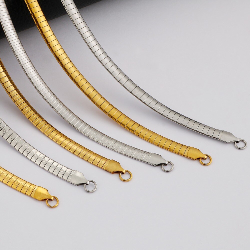 6mm Width Stainless Steel Torques Necklaces For Women S Gold Choker Necklace For Girls