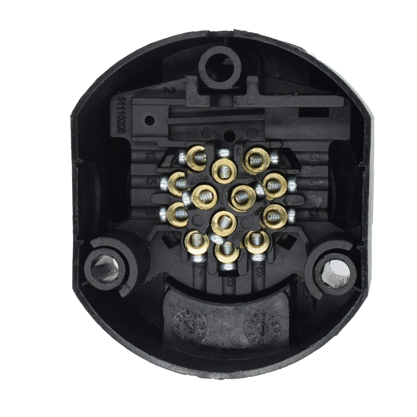 Durable 12V 13 Pin Euro Trailer Socket 13-Pole Tow Bar Towing Socket Caravans Wiring Electrical Connector car accessories