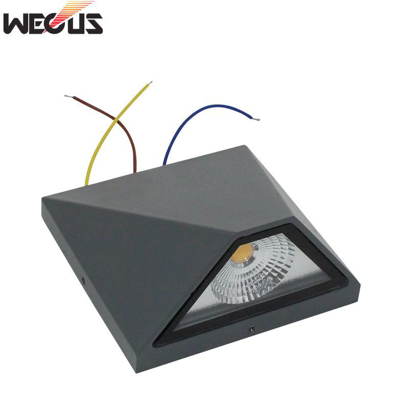 (Wecus) Led Waterdichte Wandlamp, Spuitgieten Outdoor Wandlamp, Engineering Verlichting Hek Tuin Countyard: Sand Gray