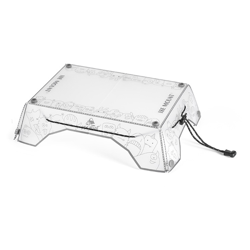 Folding Camping Table Ultralight Foldable Camping Tray Portable Outdoor Fishing Furniture Multifunctional for BBQ Picnic: WHITE